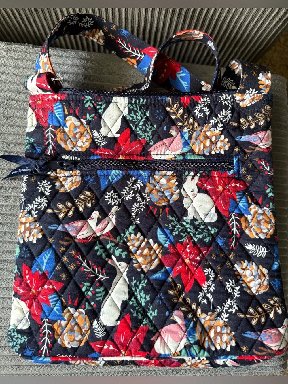Vera Bradley New Winter Forest Crossbody Bag Retired Hare Classic Hipster Purse